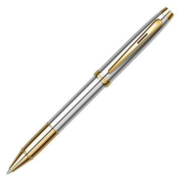 Sheaffer 100 Parlak Krom Altın Roller Kalem 9340-1 | İsme Özel Kalem