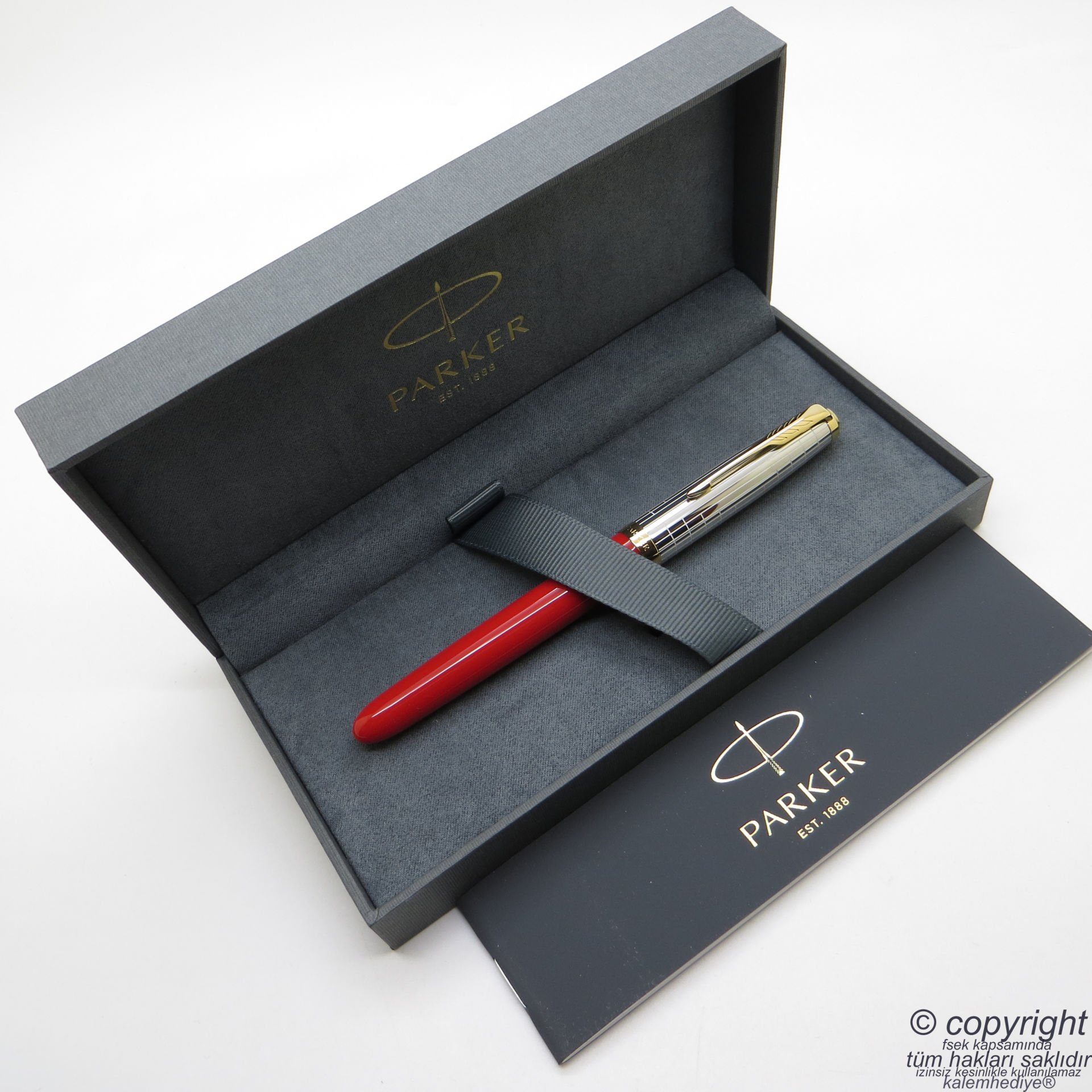 Parker 51 Premium Kırmızı GT Dolma Kalem | İsme Özel Kalem