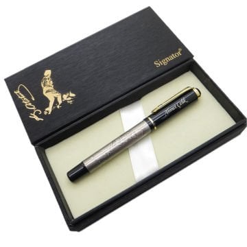 Signator® T655 Atatürk Silüeti ve İmzası Kabartmalı Roller Kalem | İsme Özel Kalem | Hediyelik Kalem