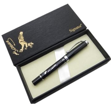 Signator® T658 Atatürk Silüeti ve İmzası Yaldızlı Roller Kalem | İsme Özel Kalem | Hediyelik Kalem