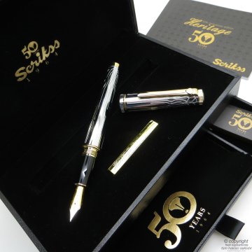 Scrikss Heritage Dolma Kalem Gold Krom Scrikss 50.Yıl Kalem | İsme Özel Kalem | Hediyelik Kalem