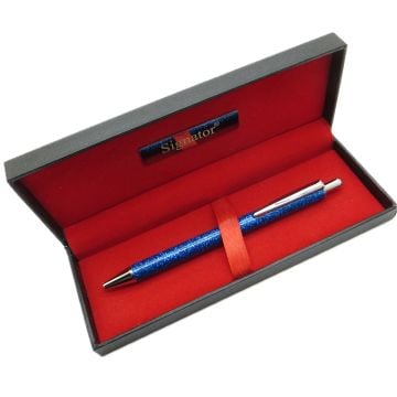 Signator® T670 Simli Mavi Tükenmez Kalem | İsme Özel Kalem | Hediyelik Kalem