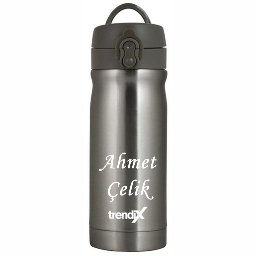 İsme Özel Termos 350Ml. Trendix Gri