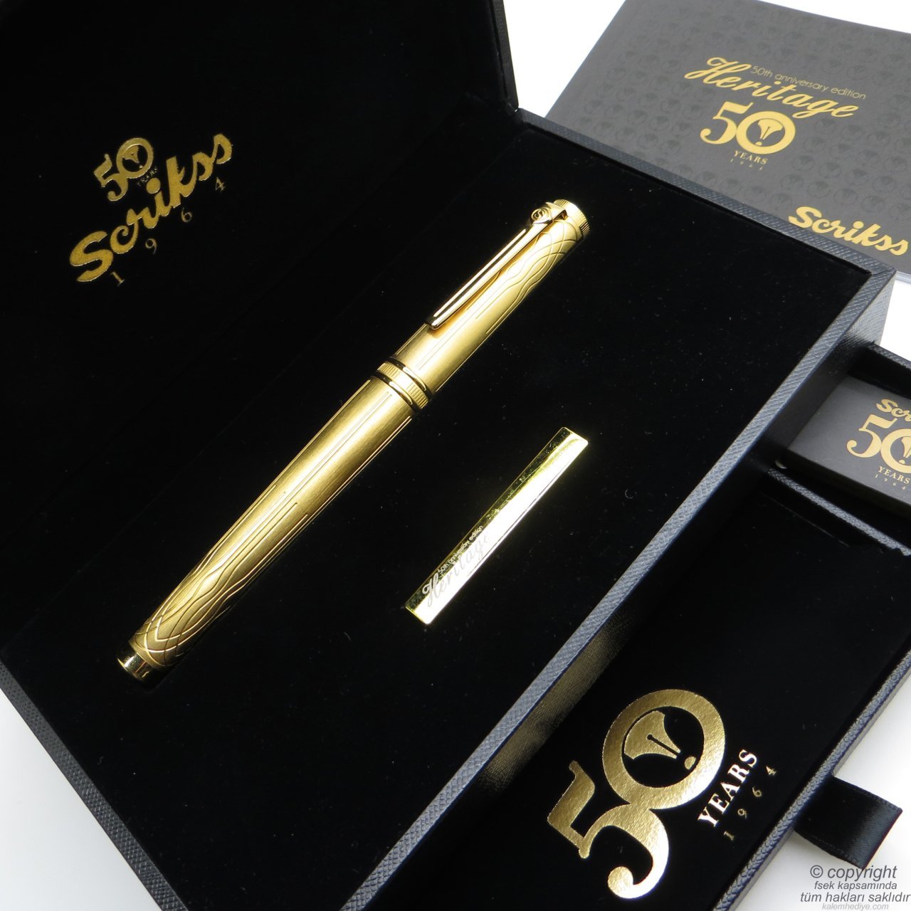 Scrikss Heritage Roller Kalem Altın Kaplama 50.Yıl | Scrikss Kalem | İsme Özel Kalem | Hediyelik Kalem