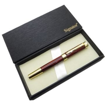 Signator® ST201 Bordo Sedefli Lake Gold Dolma Kalem | İsme Özel Kalem