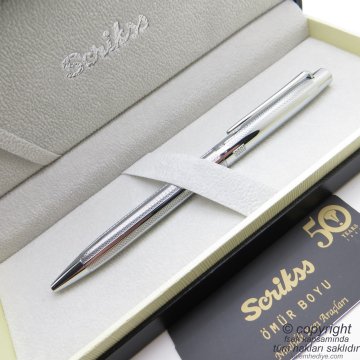 Scrikss 722W Krom Tükenmez Kalem | Scrikss Kalem | İsme Özel Kalem | Hediyelik Kalem