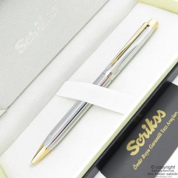 Scrikss 722W Gold Krom Versatil Kalem | Scrikss Kalem | İsme Özel Kalem | Hediyelik Kalem