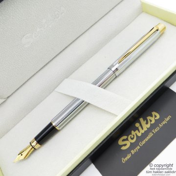 Scrikss 722W Gold Krom Dolma Kalem | Scrikss Kalem | İsme Özel Kalem | Hediyelik Kalem