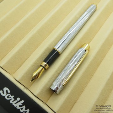 Scrikss 722W Gold Krom Dolma Kalem | Scrikss Kalem | İsme Özel Kalem | Hediyelik Kalem