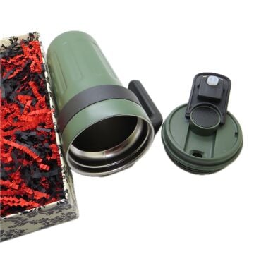 Thales Terra Yeşil Çelik Termos 700ml. Dijital Sıcaklık Göstergeli | Kişiye Özel Termos