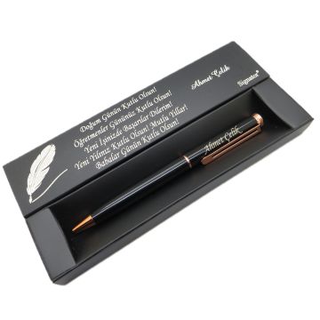 Signator® C406 Siyah Lake Rose Gold Tükenmez Kalem | İsme Özel Kalem | Hediyelik Kalem
