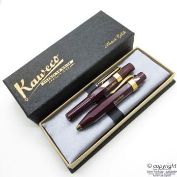 Kaweco Kalem Seti Bordo Classic Sport | Tükenmez Kalem + Dolma Kalem Set | İsme Özel Kalem