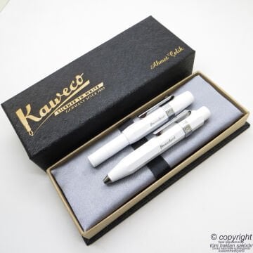 Kaweco Kalem Seti Beyaz Classic Sport | Dolma Kalem + Tükenmez Kalem Set | İsme Özel Kalem