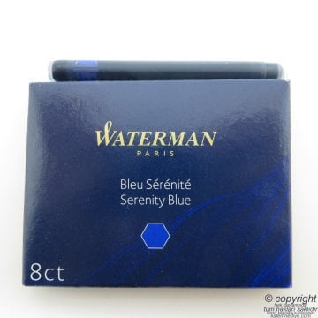 Waterman Mavi Dolma Kalem Kartuşu 8'li Blue Serenite - Serenity Blue