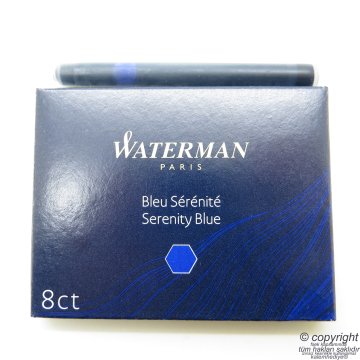 Waterman Mavi Dolma Kalem Kartuşu 8'li Blue Serenite - Serenity Blue