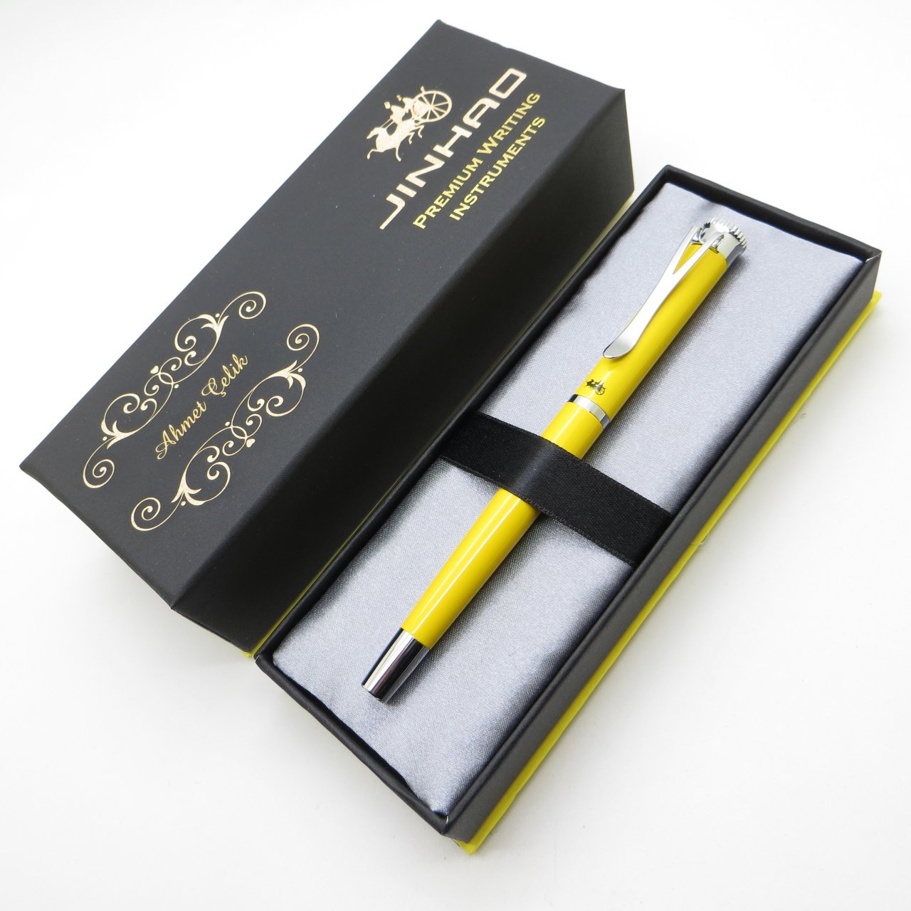 Jinhao Tam Metal Sarı Lake Dolma Kalem | İsme Özel Kalem