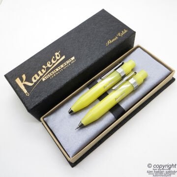 Kaweco Kalem Seti Frosted Sarı | 07 Uçlu Kalem + Tükenmez Kalem Set | İsme Özel Kalem