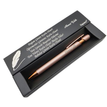 Signator® C418 Mat Saten Rose Gold Tükenmez Kalem | İsme Özel Kalem | Hediyelik Kalem