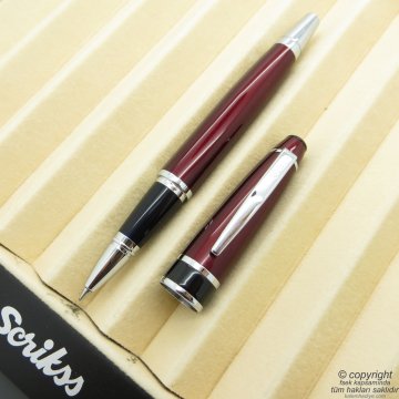 Scrikss 63 Bordo Roller Kalem | Scrikss Kalem | İsme Özel Kalem | Hediyelik Kalem