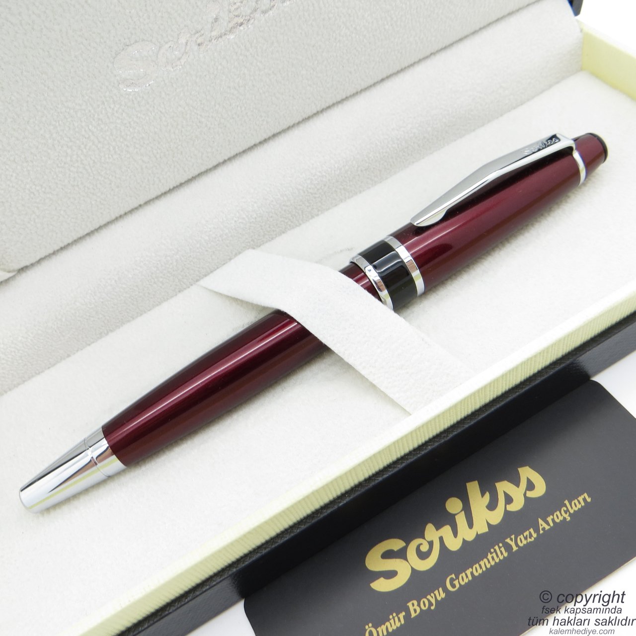 Scrikss 63 Bordo Roller Kalem | Scrikss Kalem | İsme Özel Kalem | Hediyelik Kalem