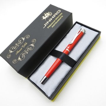 Jinhao Tam Metal Kırmızı Lake Dolma Kalem | İsme Özel Kalem