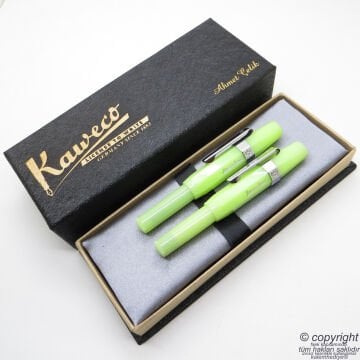 Kaweco Kalem Seti Frosted Limon | Dolma Kalem + Roller Kalem Set | İsme Özel Kalem