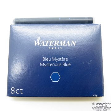 Waterman Siyah/Mavi Dolma Kalem Kartuşu 8'li Blue Mystere - Mysterious