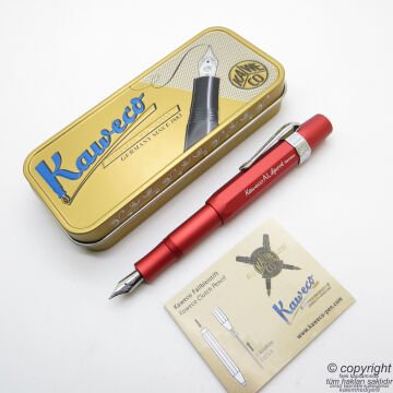 Kaweco 10001563 Al Sport Metalik Kırmızı Dolma Kalem Medium Uç | İsme Özel Kalem