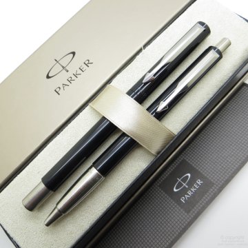 Parker Vector Siyah Roller Kalem + Tükenmez Kalem | İsme Özel Kalem | Hediyelik Kalem