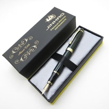 Jinhao Gold And Green Sedefli Full Metal Dolma Kalem | İsme Özel Kalem