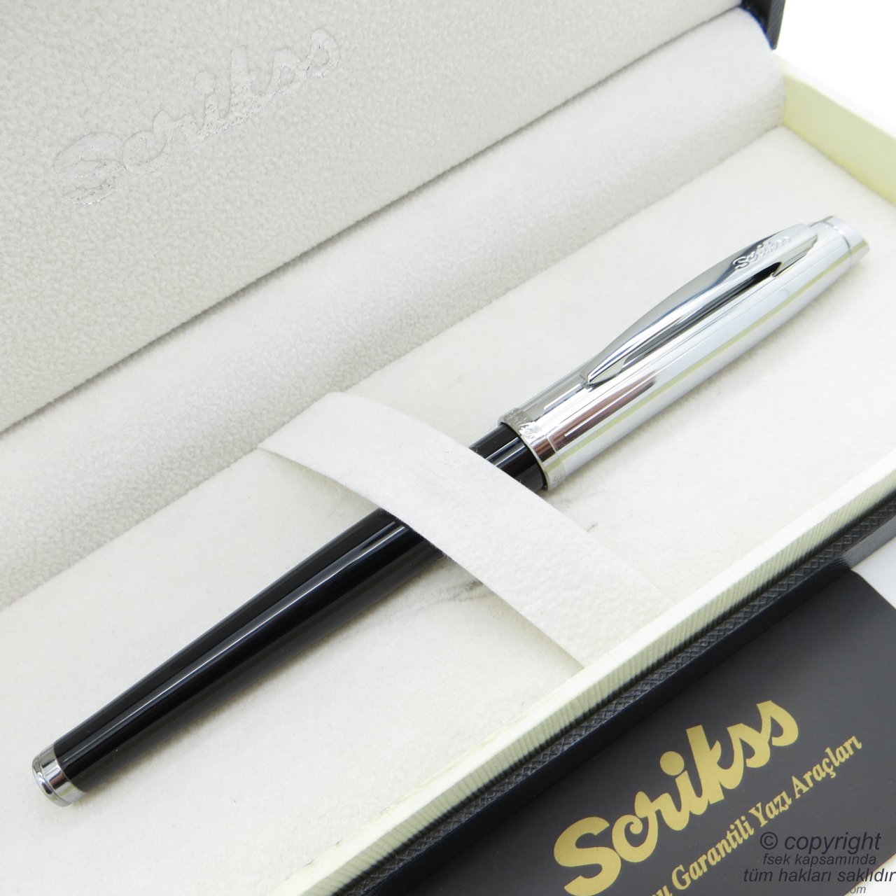 Scrikss 39 Siyah Krom Roller Kalem | Scrikss Kalem | İsme Özel Kalem | Hediyelik Kalem