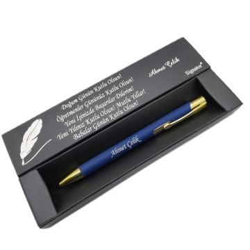 Signator® C435 Mat Lacivert Tükenmez Kalem | İsme Özel Kalem | Hediyelik Kalem