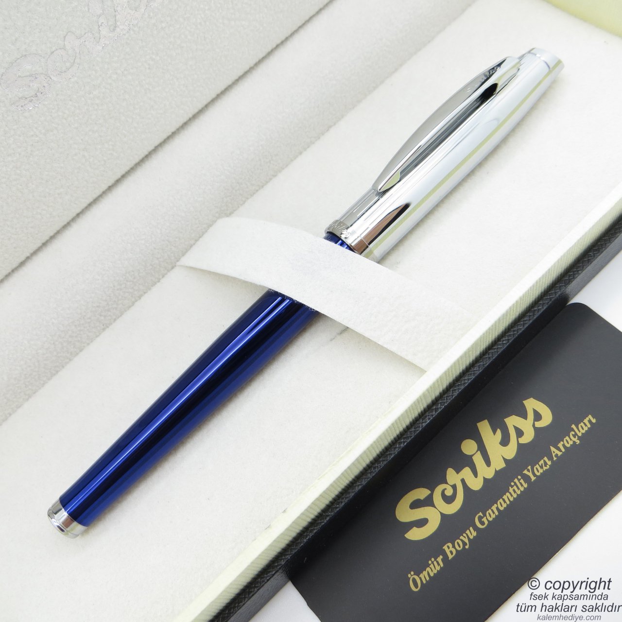 Scrikss 39 Lacivert Krom Roller Kalem | Scrikss Kalem | İsme Özel Kalem | Hediyelik Kalem