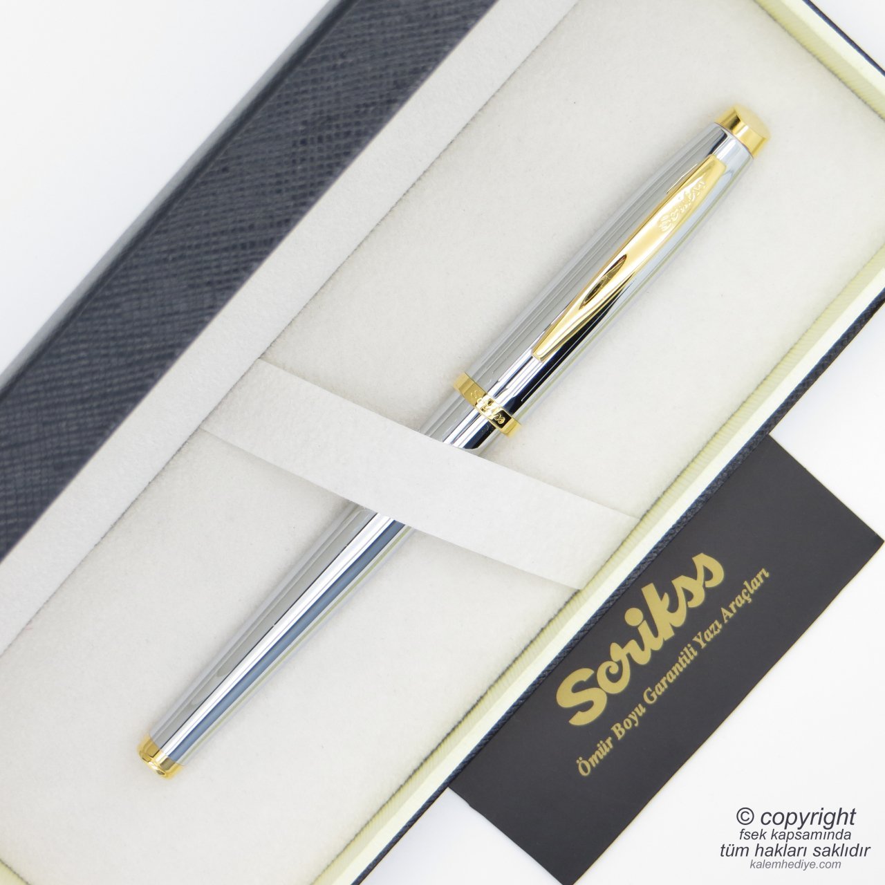 Scrikss 39 Gold Krom Roller Kalem | Scrikss Kalem | İsme Özel Kalem | Hediyelik Kalem