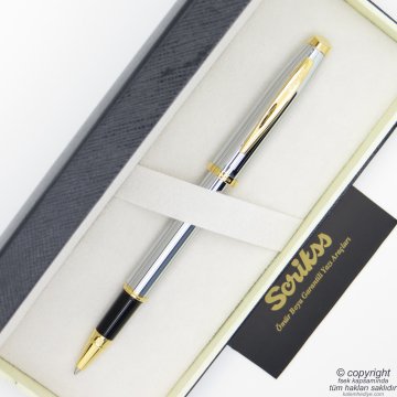 Scrikss 39 Gold Krom Roller Kalem | Scrikss Kalem | İsme Özel Kalem | Hediyelik Kalem