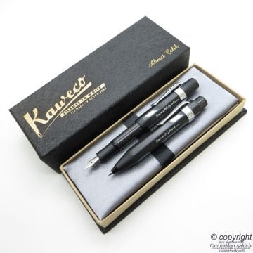 Kaweco AC Sport Siyah Kalem Seti | Dolma Kalem + 07 Versatil Kalem Set | İsme Özel Kalem