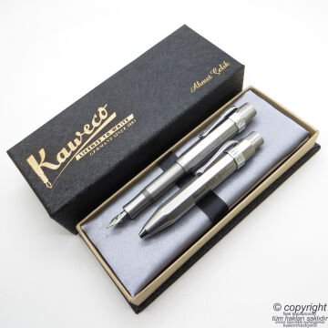 Kaweco Steel Sport Kalem Seti | Dolma Kalem + Tükenmez Kalem Set | İsme Özel Kalem