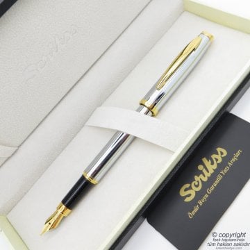 Scrikss 39 Gold Krom Dolma Kalem | Scrikss Kalem | İsme Özel Kalem | Hediyelik Kalem