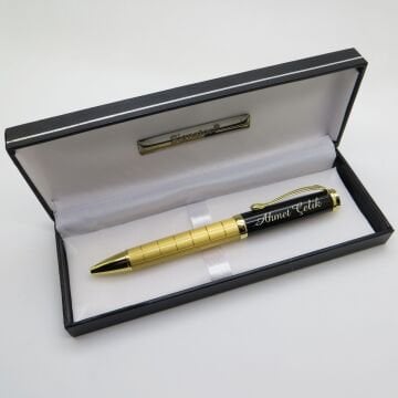 Signator® M574 Gold Siyah Tükenmez Kalem | İsme Özel Kalem | Hediyelik Kalem