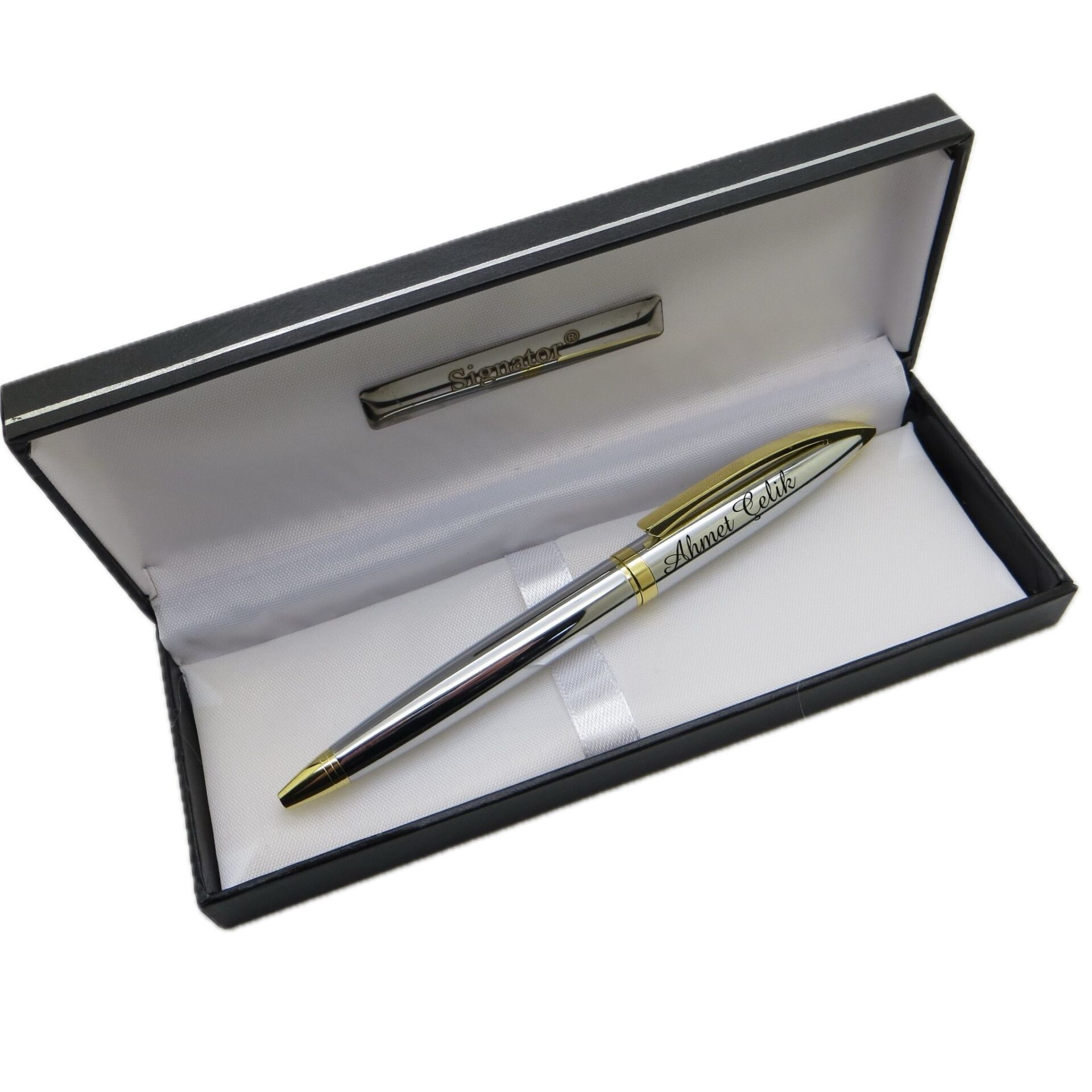 Signator® M575 Gold Krom Tükenmez Kalem | İsme Özel Kalem | Hediyelik Kalem