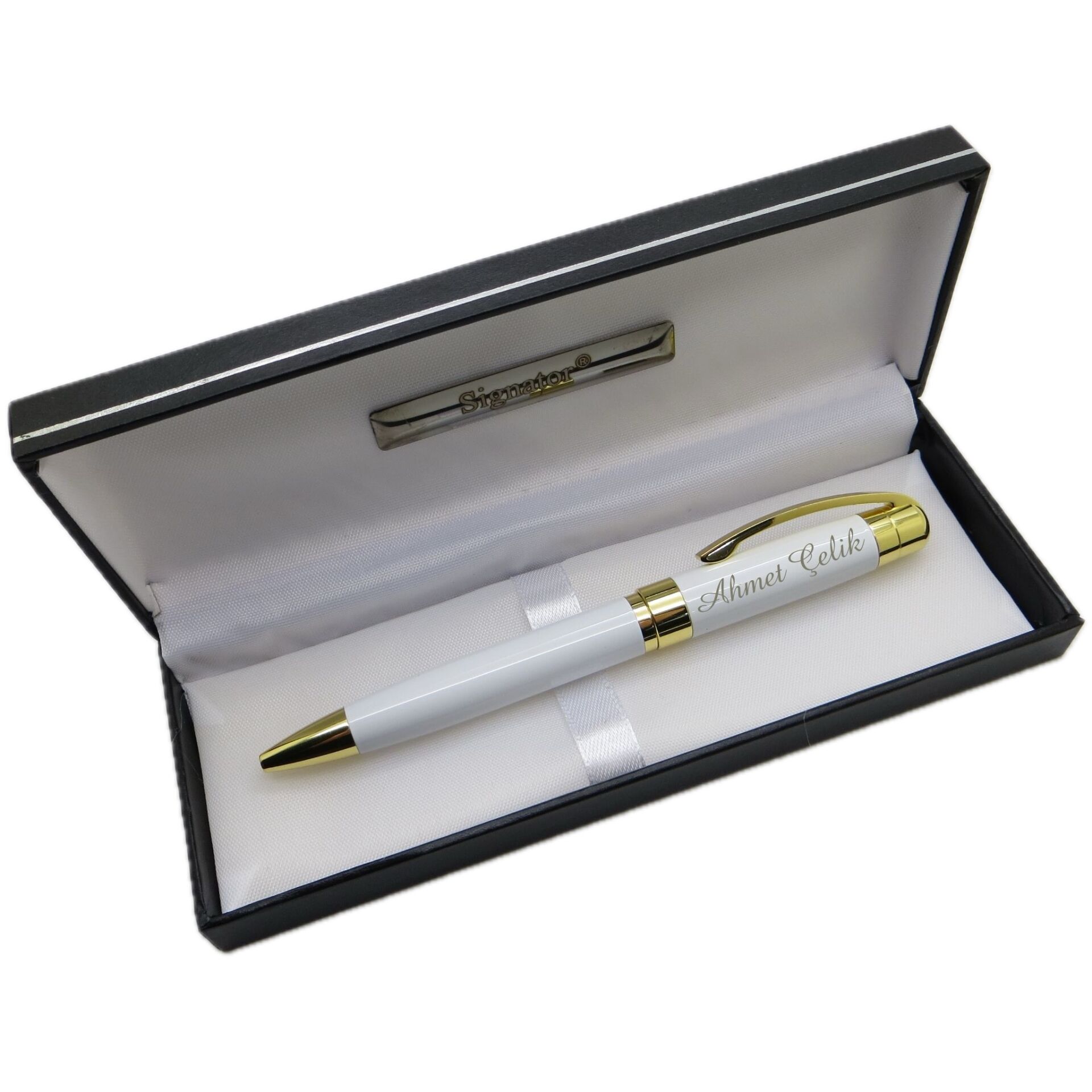 Signator® M576 Beyaz Altın Tükenmez Kalem | İsme Özel Kalem | Hediyelik Kalem