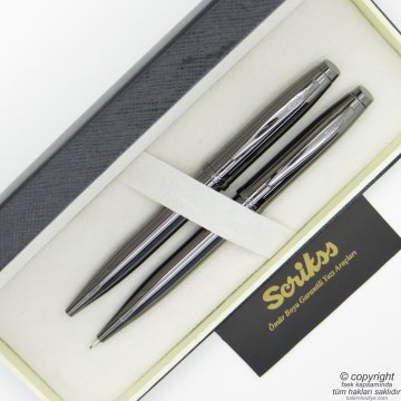 Scrikss 39 Titanyum Tükenmez Kalem + Versatil Kalem Set | Scrikss Kalem | İsme Özel Kalem | Hediyelik Kalem