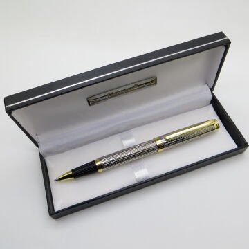 Signator® M579 Gold Krom Desenli Tükenmez Kalem | İsme Özel Kalem | Hediyelik Kalem