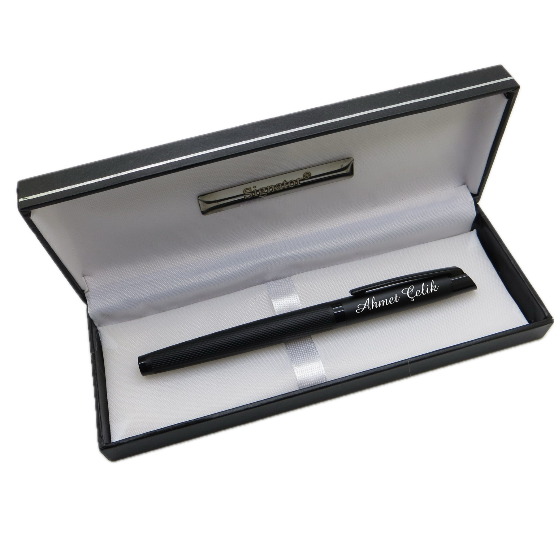 Signator® M582 All Black Desenli Roller Kalem | İsme Özel Kalem | Hediyelik Kalem