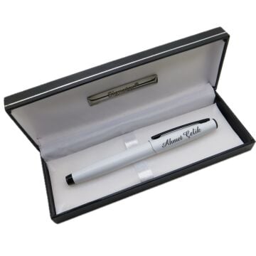 Signator® M586 Mat Beyaz Roller Kalem | İsme Özel Kalem | Hediyelik Kalem