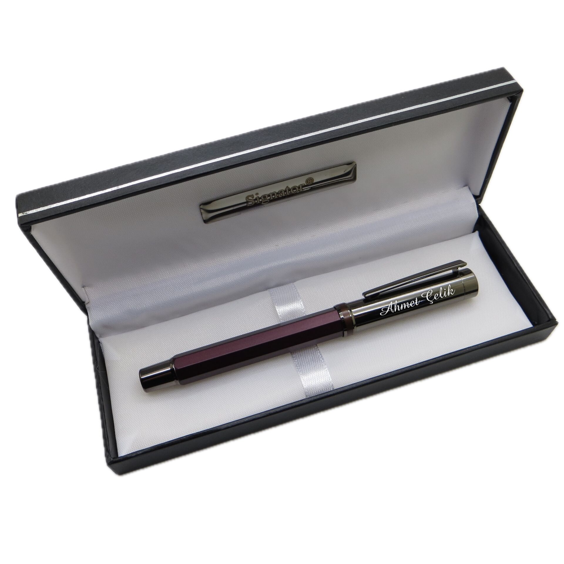 Signator® M590 Bordo Titanyum Roller Kalem | İsme Özel Kalem | Hediyelik Kalem