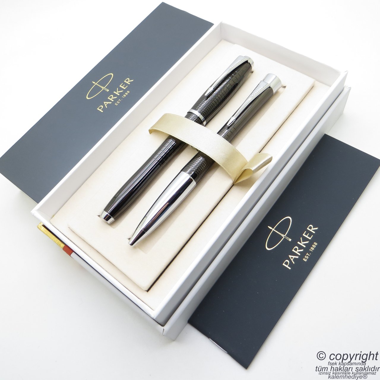 Parker Urban Premium Abanoz Siyah Dolma Kalem + Tükenmez Kalem Set | Parker Urban Premium| İsme Özel Kalem | Hediyelik Kalem