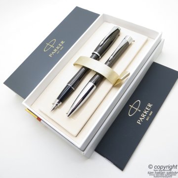 Parker Urban Premium Abanoz Siyah Dolma Kalem + Tükenmez Kalem Set | Parker Urban Premium| İsme Özel Kalem | Hediyelik Kalem