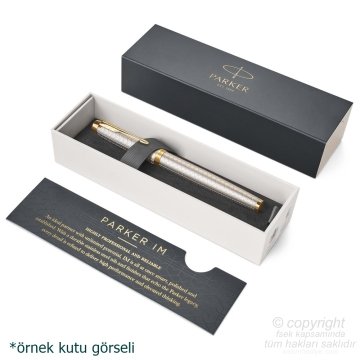 Parker IM Premium Saten Altın Roller Kalem | İsme Özel Kalem