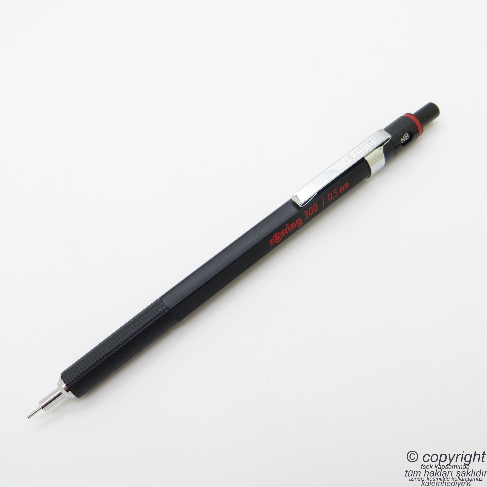 Rotring 300 Mekanik Kurşun Kalem, Siyah 2.0 mm | İsme Özel Kalem
